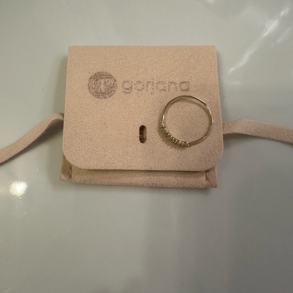 Gorjana size 7 diamond row ring gold - Picture 15 of 15